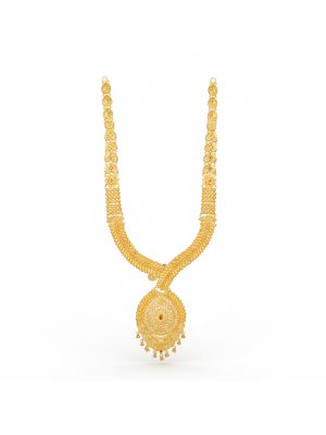 Heart & Floral Antique Pendant Malai-hover