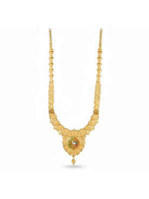 Fancy Peacock Enamel Pendant Malai-hover