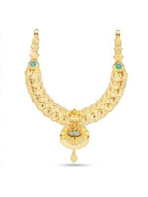 Dhanya Lakshmi Temple Pendant Necklace-hover
