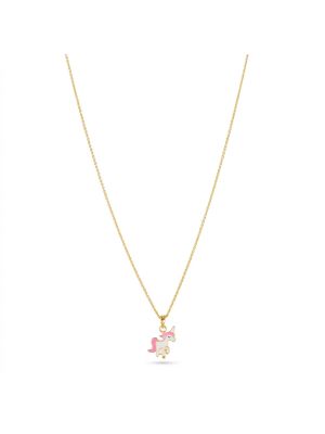 Baby Casting Unicorn Pendant Necklace-hover
