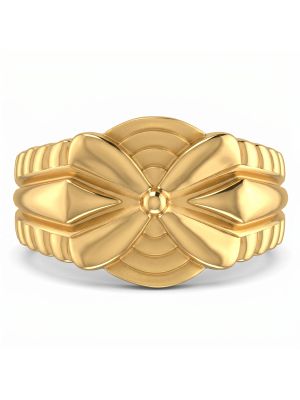 Mens Engagment Casting Gold Ring-hover