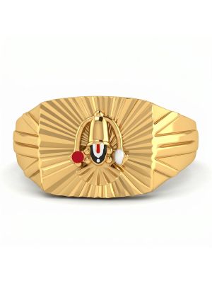 Mens Gold Lord Balaji Ring-hover