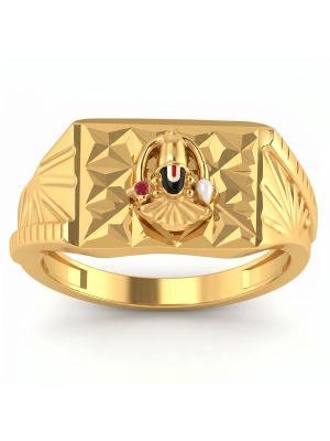 Lord Venkateshwar Casting Gold Ring-hover