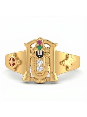 Lord Tirupathi Casting Gold Ring-hover
