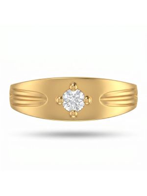 Gents Casting Gold Engagement Ring-hover