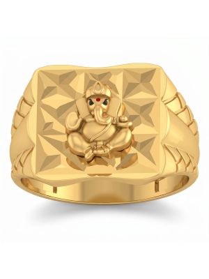 Lord Ganapathy Casting Gold Ring-hover