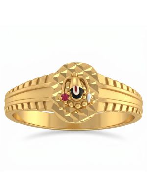God Balaji Casting Gold Ring-hover