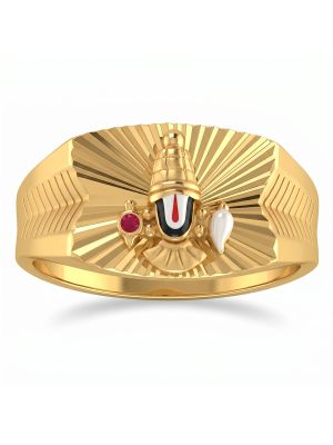 God Balaji Casting Gold Ring-hover
