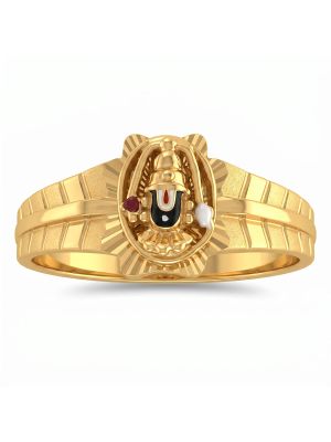 God Balaji Casting Gold Ring-hover