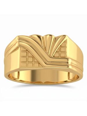 Bold Arty Casting Gold Ring-hover