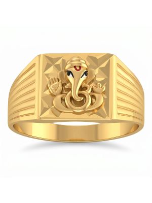 Lord Ganapathy Casting Gold Ring-hover