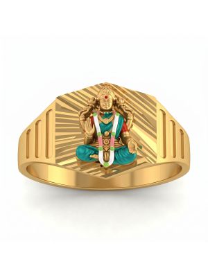 Traditional Goddess Deity Gold Ring-hover
