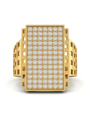 Geometric Window Cutout Gold Ring-hover