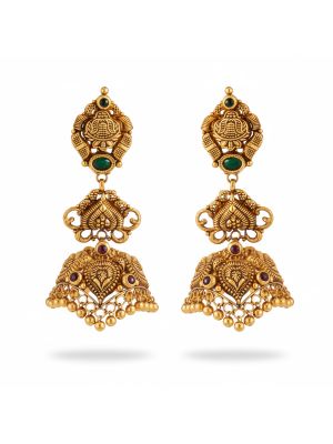 Antique Temple Jhumka-hover