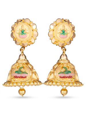 Traditional Antique Lakshmi Gold Jhumka-hover