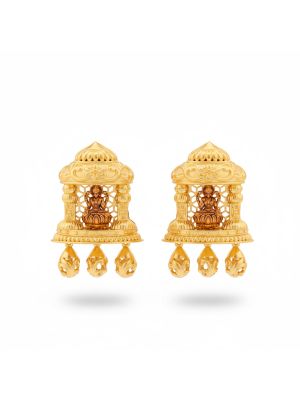Lakshmi Temple Jhumka Earrings-hover