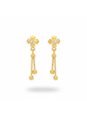 Minimalist Gold Chain Tassel Earrings-hover