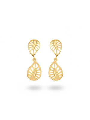 Gold leaf earrings-hover
