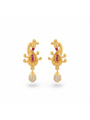 Modern Peacock Gold Drops-hover