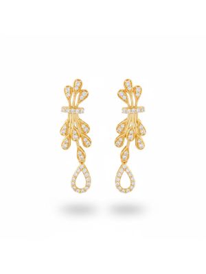 Elegant Floral Spray Gold Drops-hover