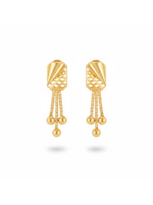 Modern Gold Fan Earrings-hover