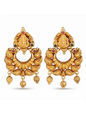 Royal Heritage Gold Chandbali Drops-hover