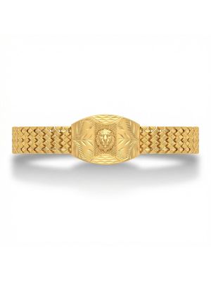 Royal Lion Motif Gold Bracelet-hover