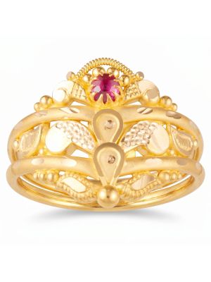 Fancy Red Stone Ladies Ring-hover