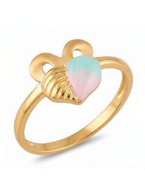 Pastel Enamel Gold Casting Ring-hover