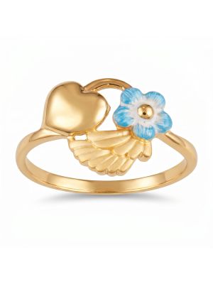 Gold Casting Floral Heart Ring-hover