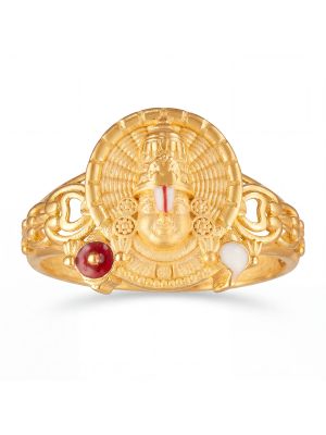Sacred Perumal Casting Gold Ring-hover