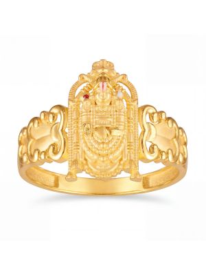 Sacred Venkateswara Casting Gold Ring-hover