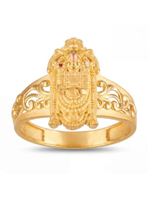 Sacred Perumal Casting Gold Ring-hover