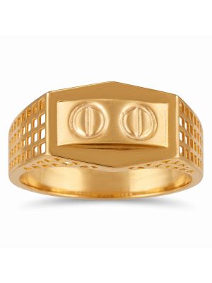Modern Screw Head Casting Gold Ring-hover
