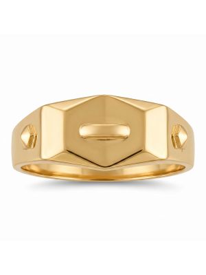 Infinite Prestige Signet Casting Gold Ring-hover
