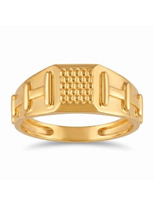 Infinite Prestige Grid Casting Gold Ring-hover
