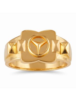 Modern Automotive Emblem Casting Gold Ring-hover