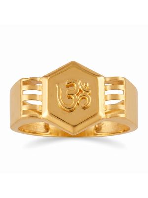 Spiritual Om Casting Gold Ring-hover