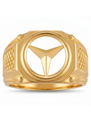 Mercedes Benz Logo Gold Casting Ring-hover