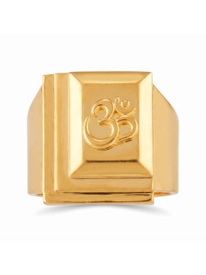 Imperial Om Scripture Casting Gold Ring-hover