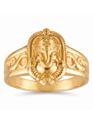 Sovereign Vinayagar Arch Casting Gold Ring-hover