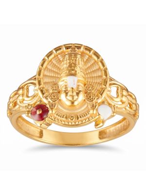 Tirupati Balaji Medallion Casting Gold Ring-hover