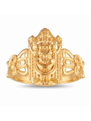 Divine Temple Balaji Casting Gold Ring-hover