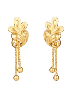 Leaf Cluster Gold Chain Casting Drops-hover