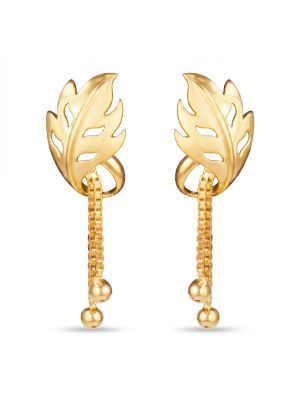 Filigree Leaf Gold Chain Casting Drops-hover