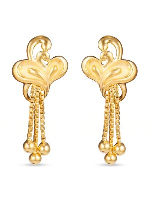 Graceful Leaf Gold Casting Drops-hover