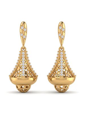 Classic Lantern Casting Gold Earrings-hover