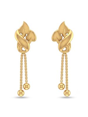 Twin Dangler Casting Gold Earrings-hover