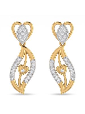 Heart Leaf Casting Gold Earrings-hover