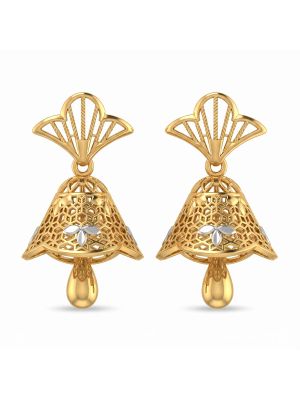 Luxury Dome Filigree Gold Jhumka-hover